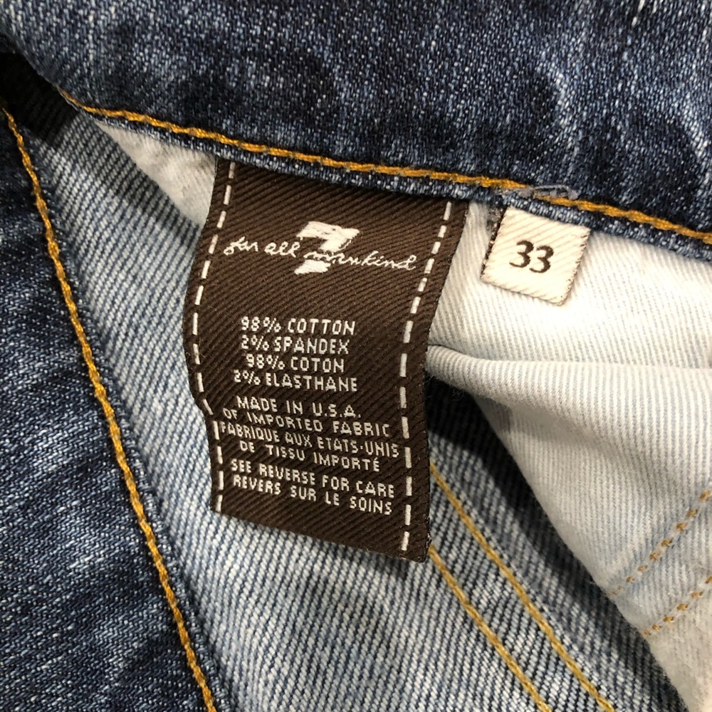 Men’s 7 For All Mankind Jeans - Size 33 - Picture 4 of 7